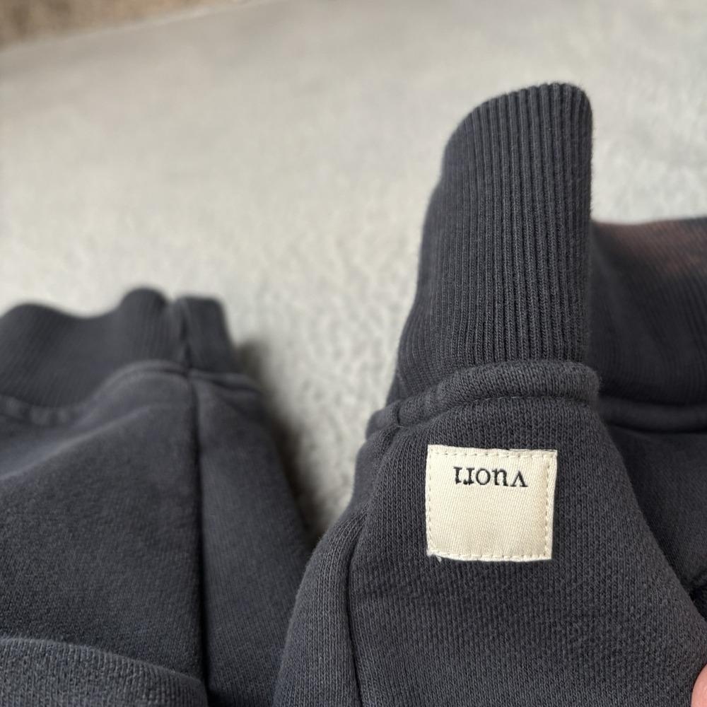 Vuori Seaside Fleece Bomber Jacket Mens XL Navy Snap Front Mock Neck V296 *READ* - Picture 8 of 11